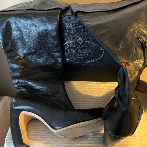 Authentic PRADA Miu Miu Buttery soft Lamb skin Leather Boots - Picture 4 of 8